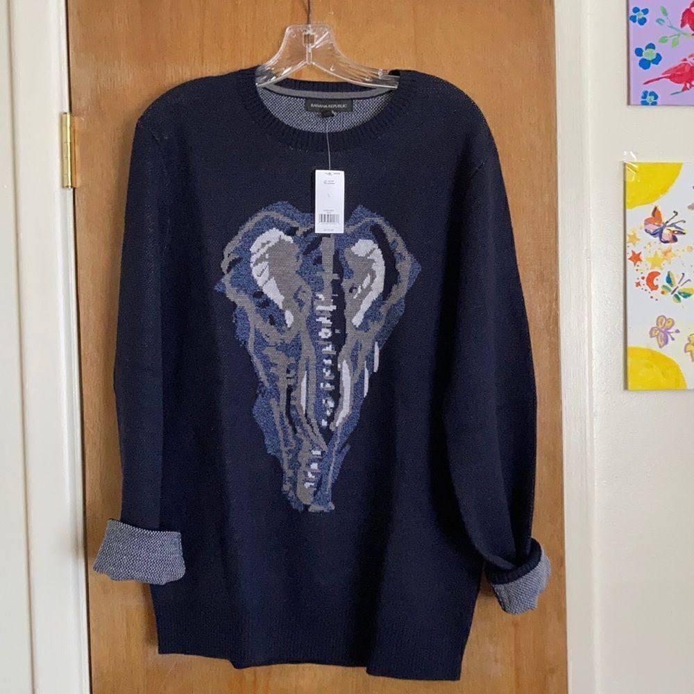 Banana Republic Elephant Crew Neck Sweater - Picture 7 of 7